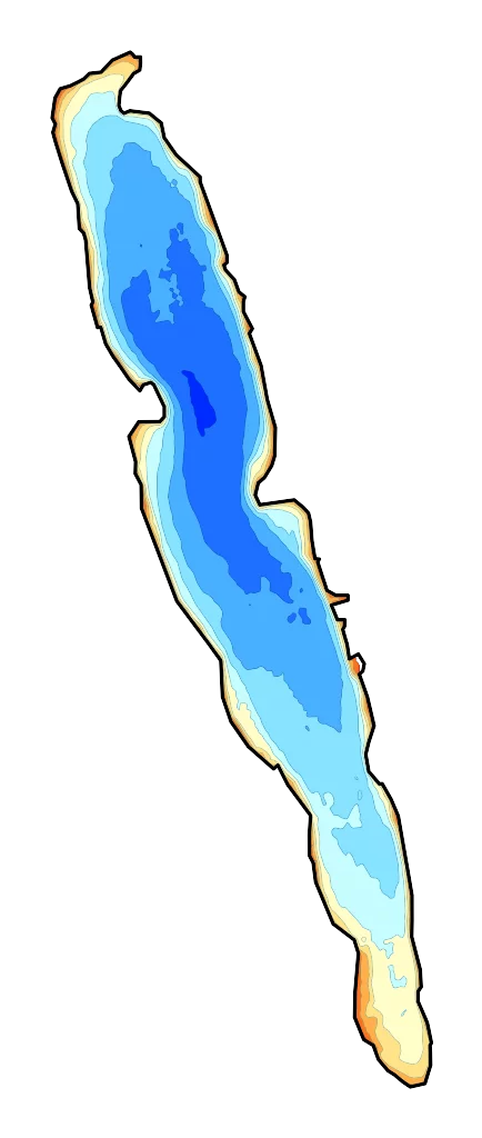 Jezioro Niepruszewskie - Mapa batymetryczna