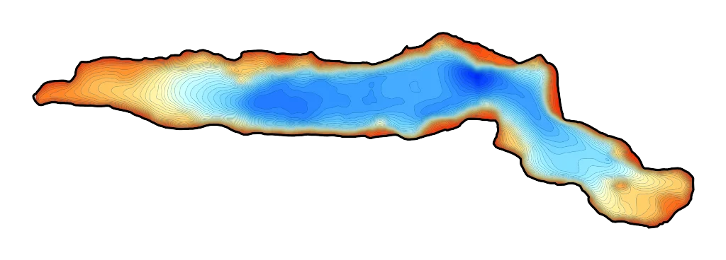 Jezioro Sępoleńskie - Mapa batymetryczna