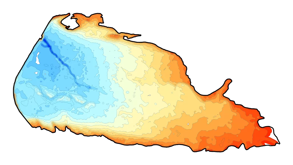 Jezioro Turawskie (Turawa) - Mapa batymetryczna