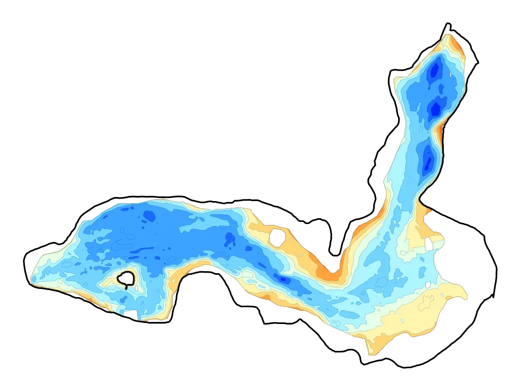Jezioro Pątnowskie - Mapa batymetryczna