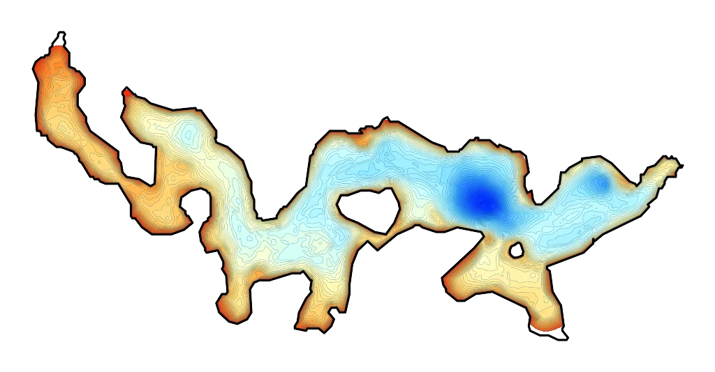 Lubiąż (Jezioro Lubniewickie) - Mapa batymetryczna