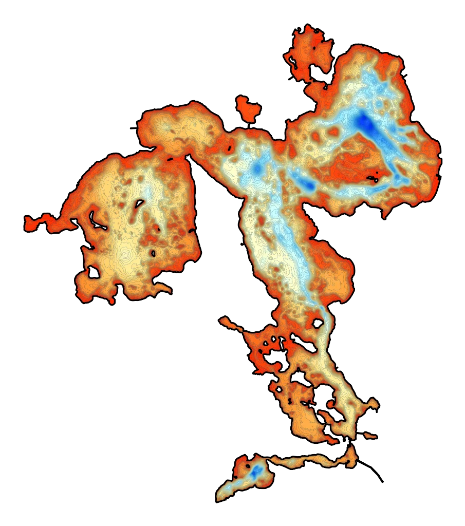 Dargin - Mapa batymetryczna