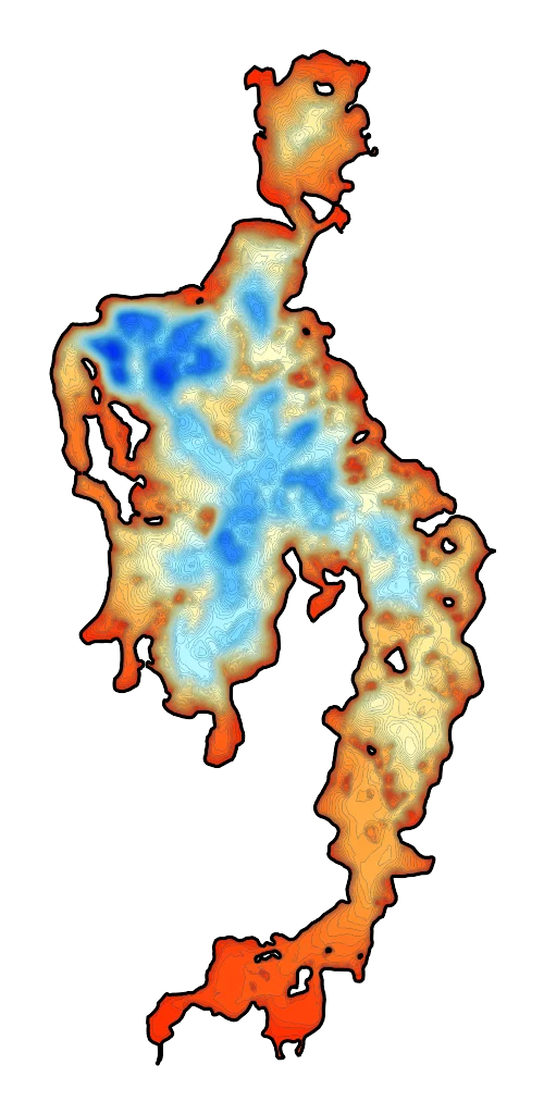 Dadaj - Mapa batymetryczna