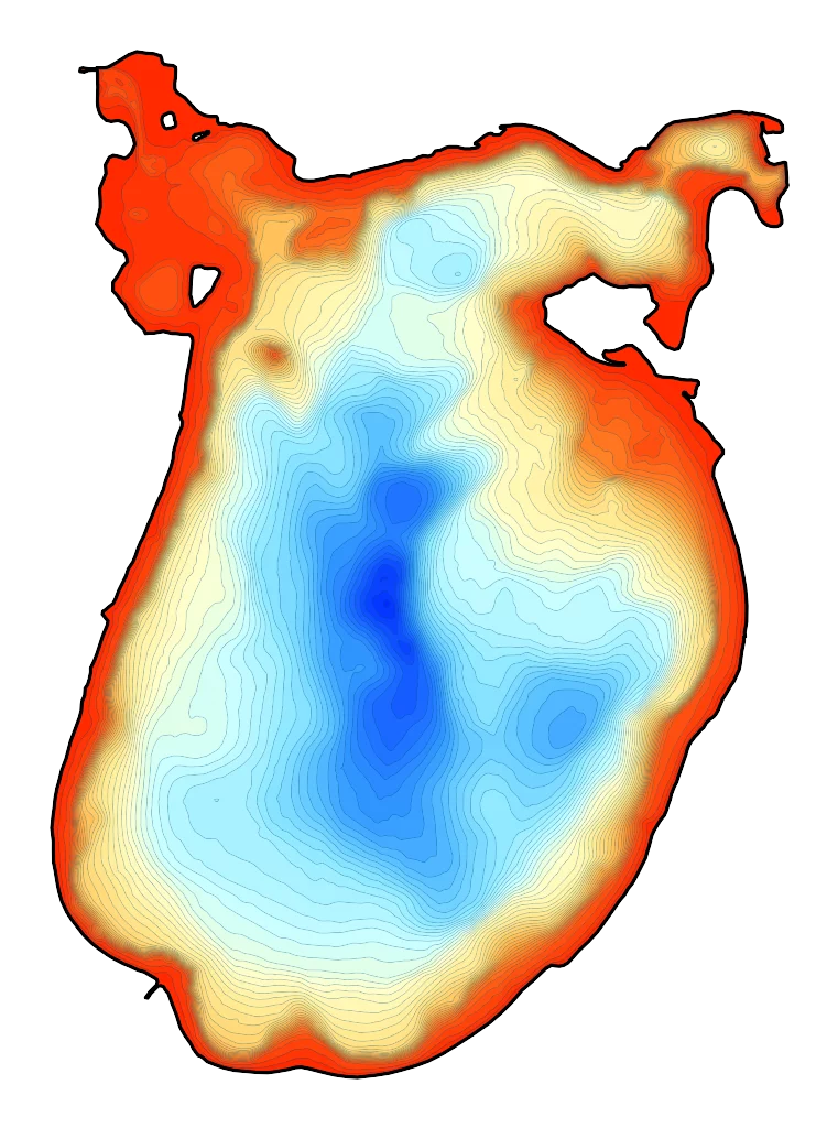 Gołdopiwo - Mapa batymetryczna