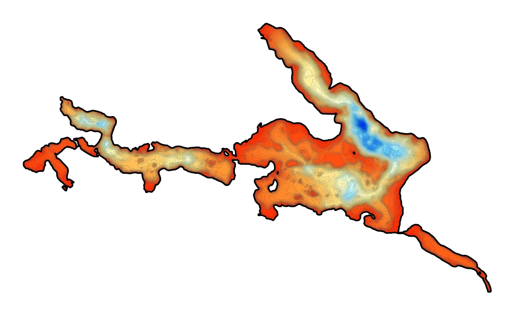 Rekąty - Mapa batymetryczna