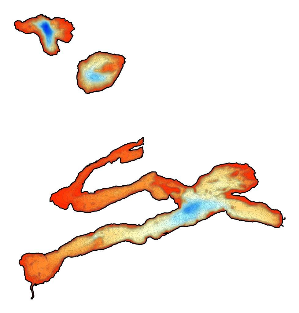 Roś - Mapa batymetryczna