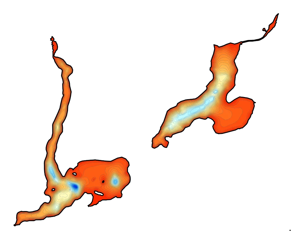 Jezioro bez nazwy - Mapa batymetryczna