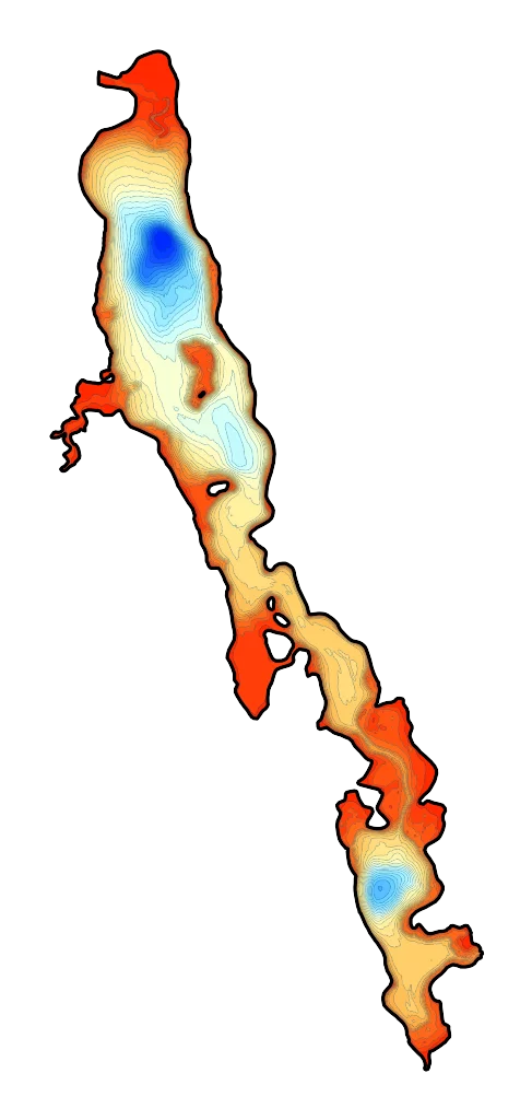 Zyzdrój Wielki i Mały - Mapa batymetryczna