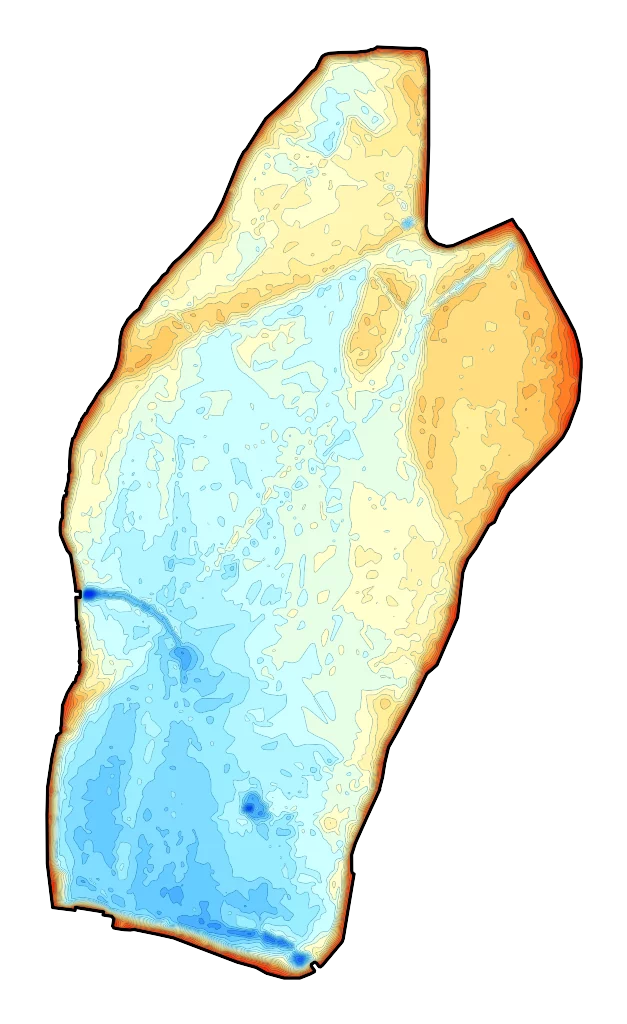 Zbiornik Dziećkowice - Mapa batymetryczna