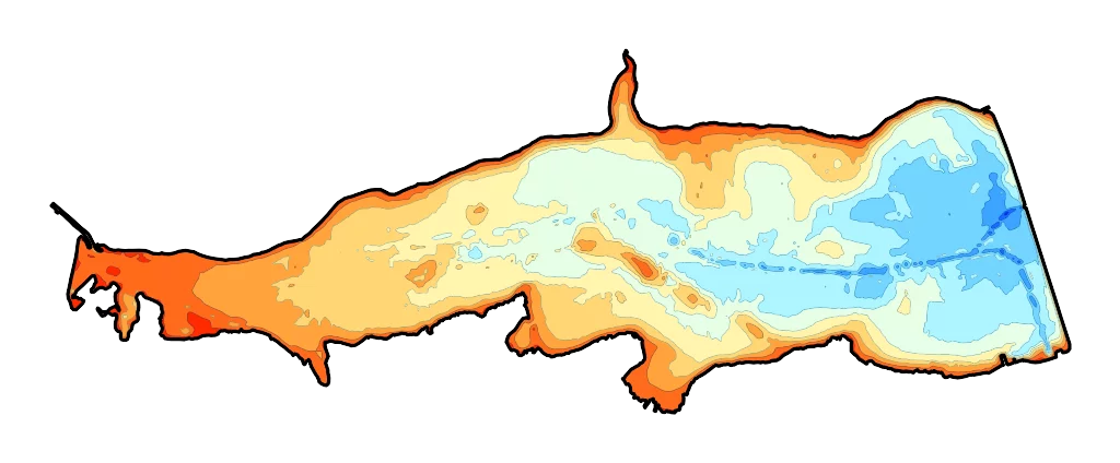 Łąka - Mapa batymetryczna