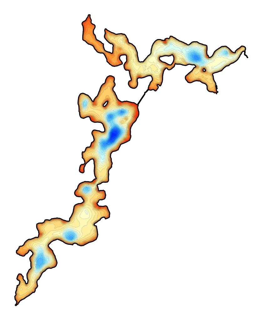 Lubiąż (Jezioro Lubniewickie) - Mapa batymetryczna