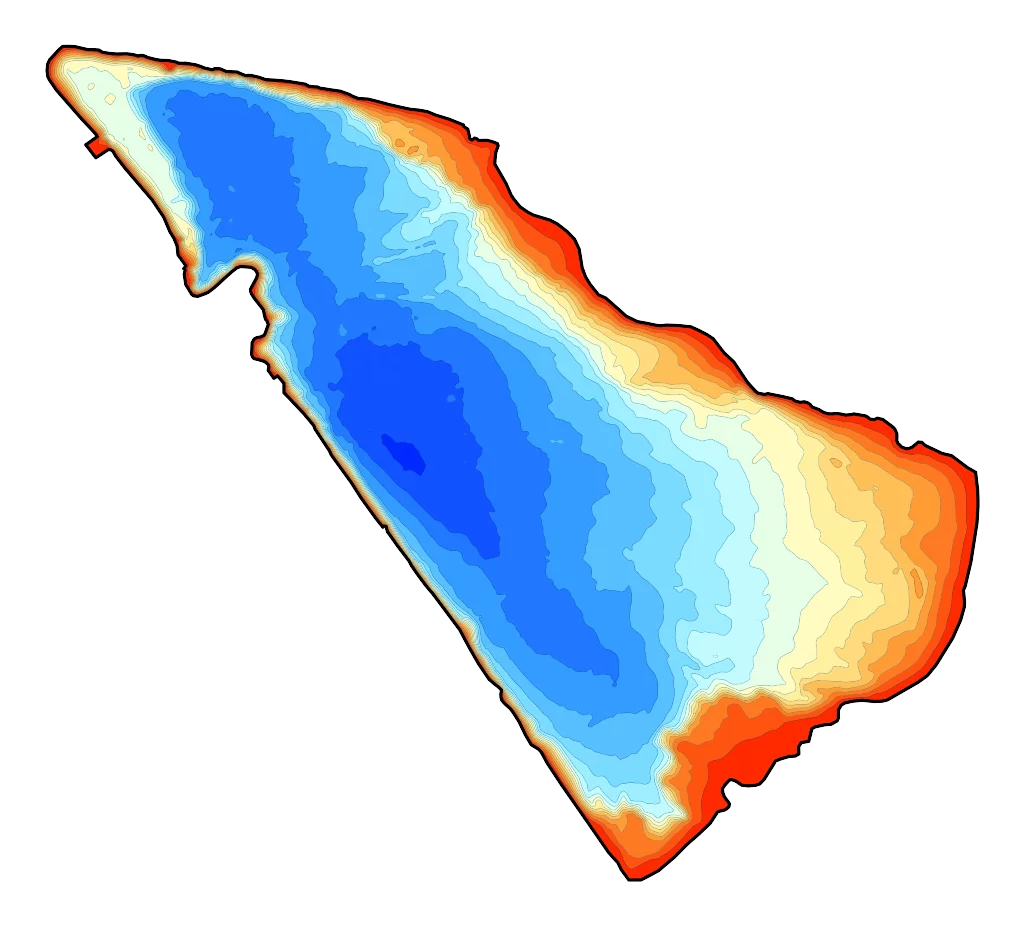 Pogoria 1 - Mapa batymetryczna