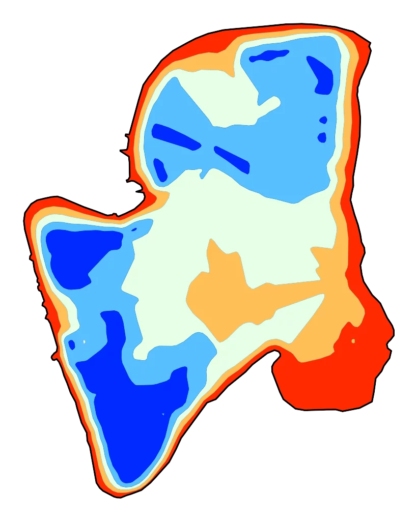 Pogoria 2 - Mapa batymetryczna