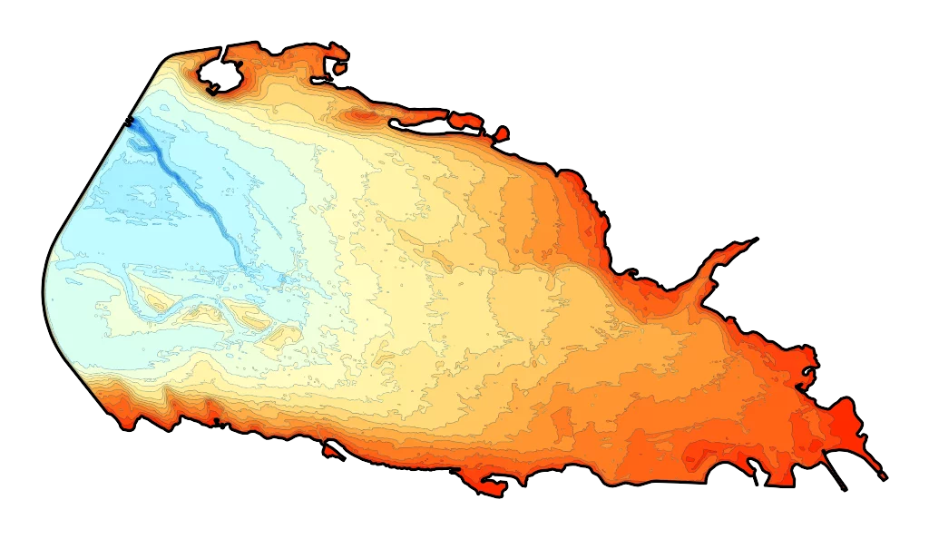 Jezioro Turawskie (Turawa) - Mapa batymetryczna