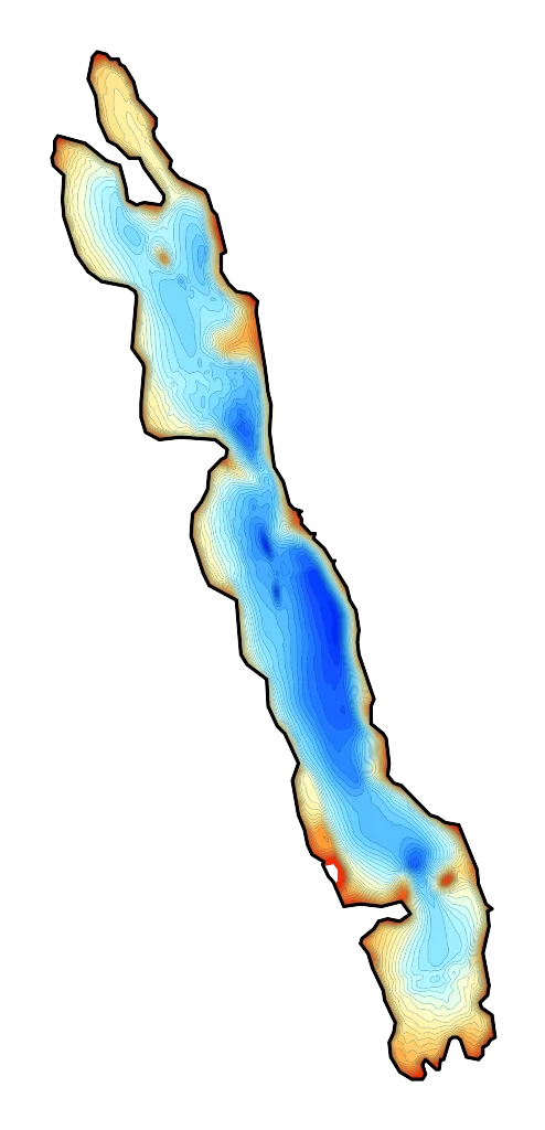Jezioro Bnińskie - Mapa batymetryczna