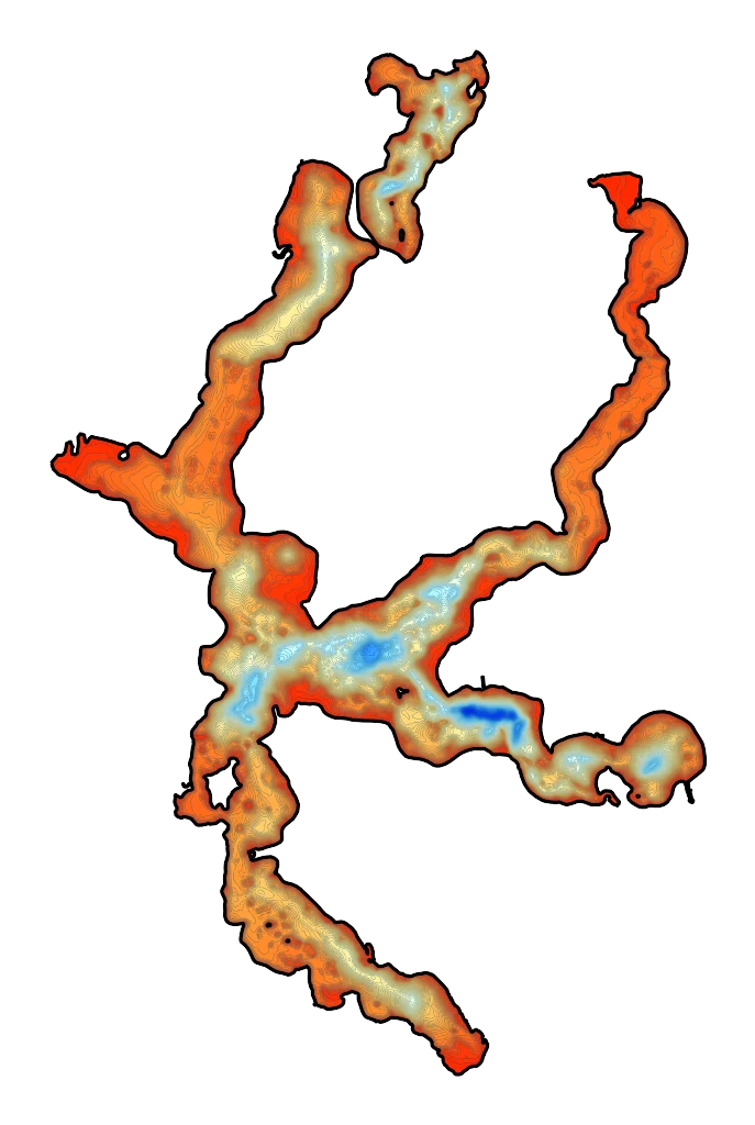 Jezioro Rajgrodzkie - Mapa batymetryczna