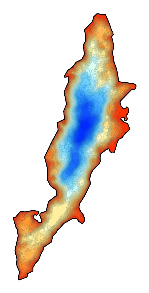 Hańcza - Mapa batymetryczna