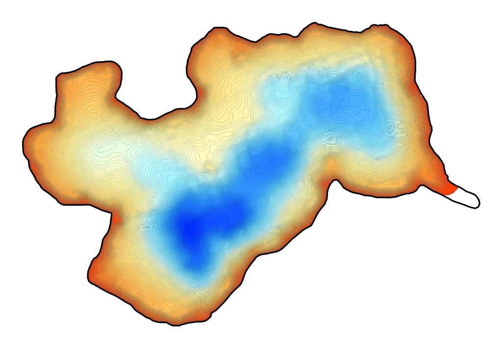 Słowa - Mapa batymetryczna