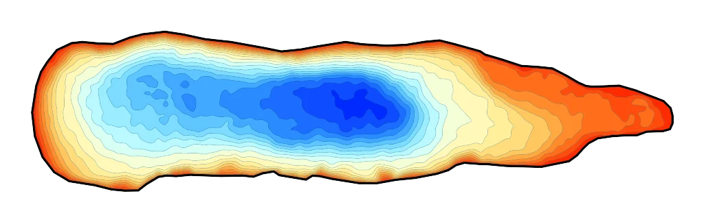 Śmiłowo (Jezioro Śmiłowskie) - Mapa batymetryczna