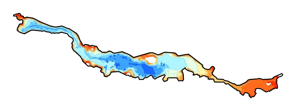 Jezioro Kowalskie - Mapa batymetryczna