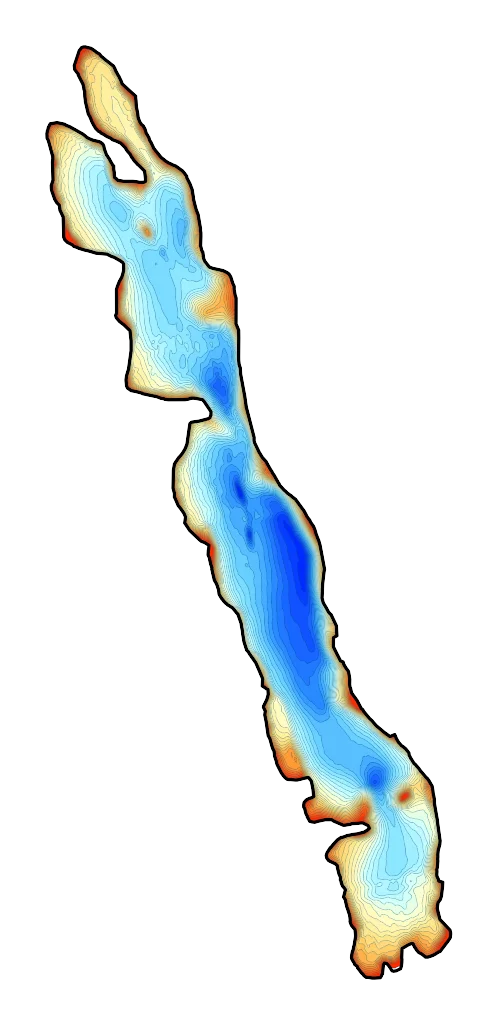 Jezioro Bnińskie - Mapa batymetryczna
