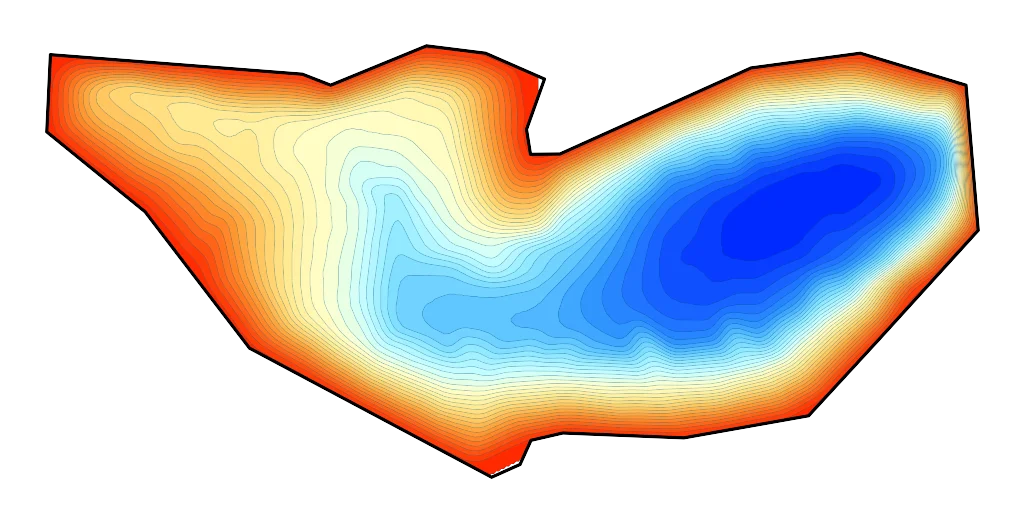Borówno Małe - Mapa batymetryczna