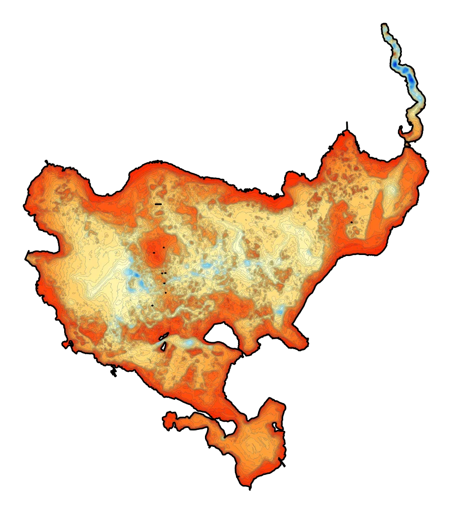 Śniardwy - Mapa batymetryczna
