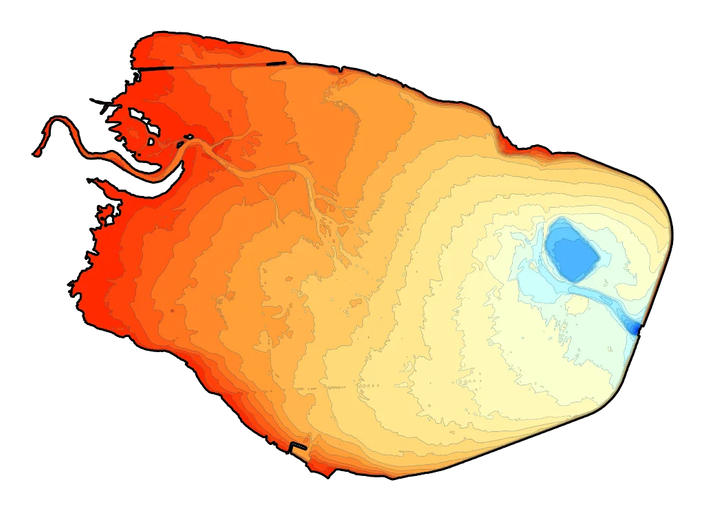 Jezioro Otmuchowskie - Mapa batymetryczna