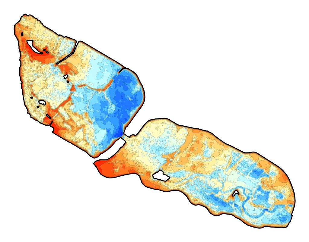 Topola - Mapa batymetryczna