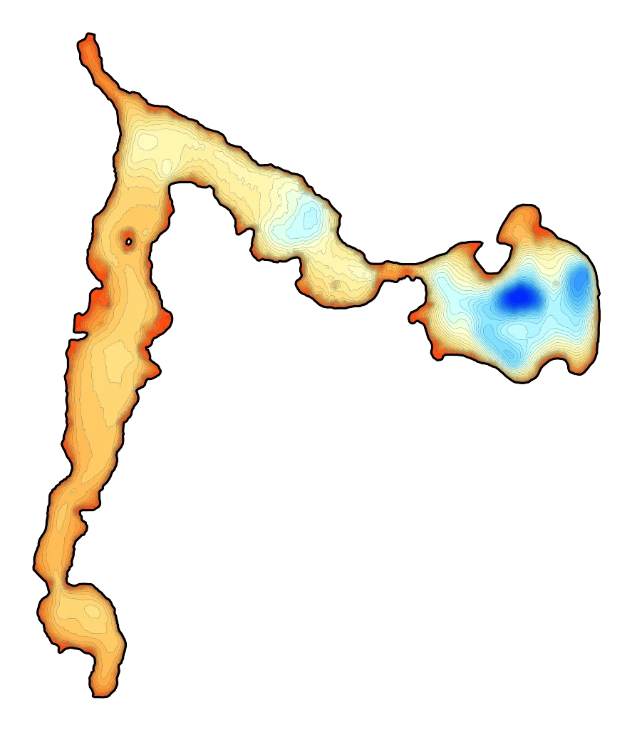 Jezioro Klecewskie - Mapa batymetryczna