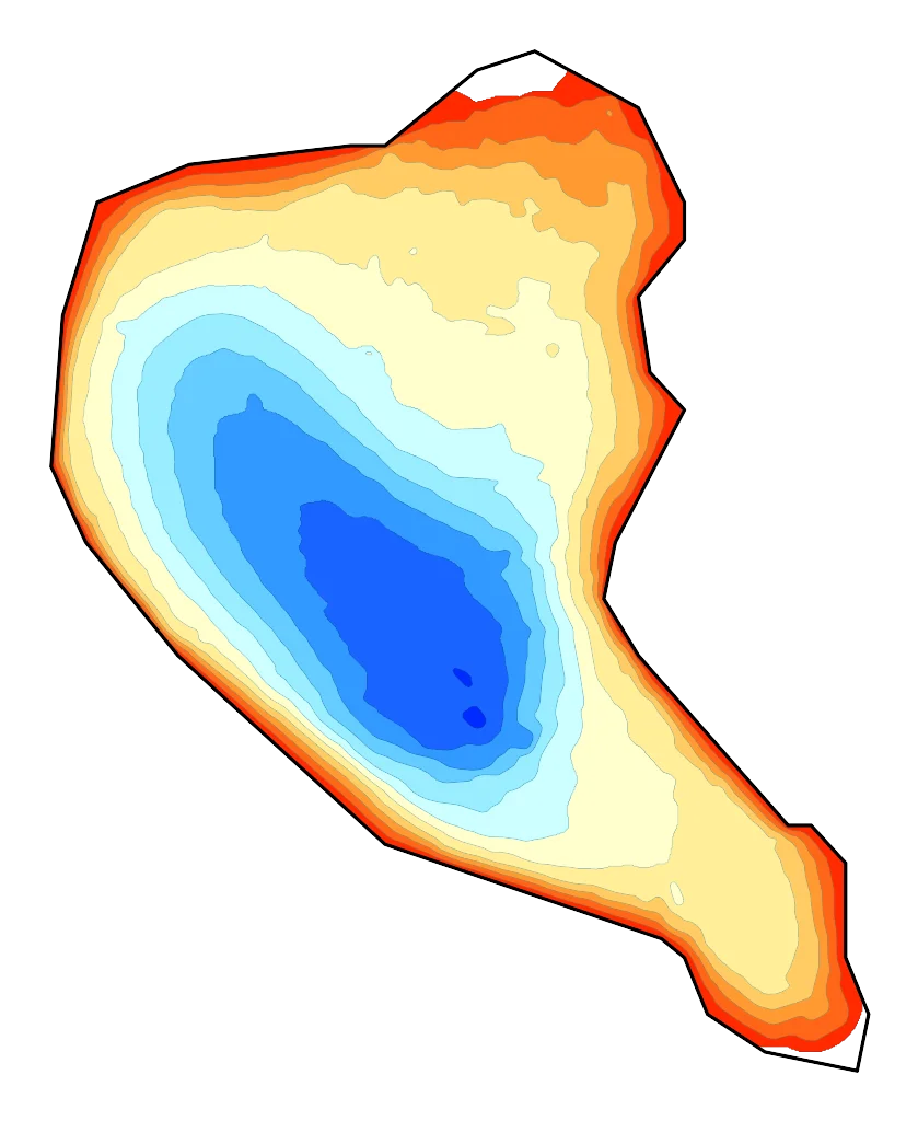 Jezioro Proboszczowskie - Mapa batymetryczna