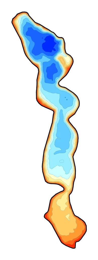 Bukowiec - Mapa batymetryczna