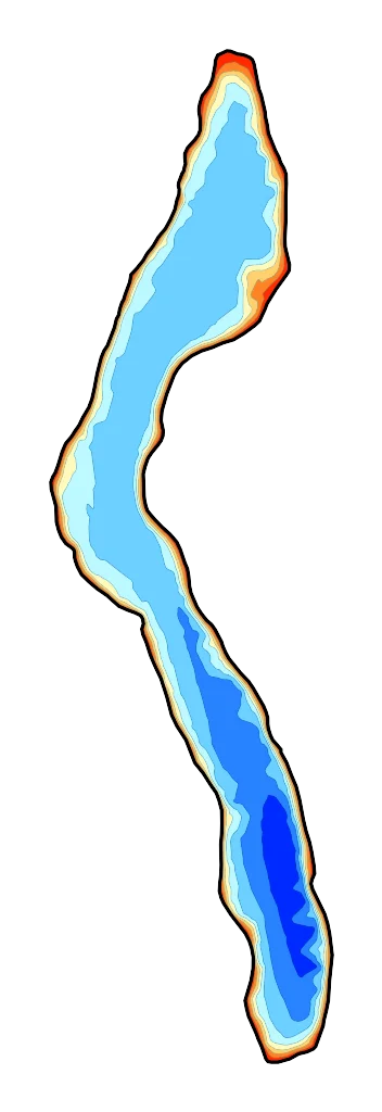 Bystrzyno Małe - Mapa batymetryczna