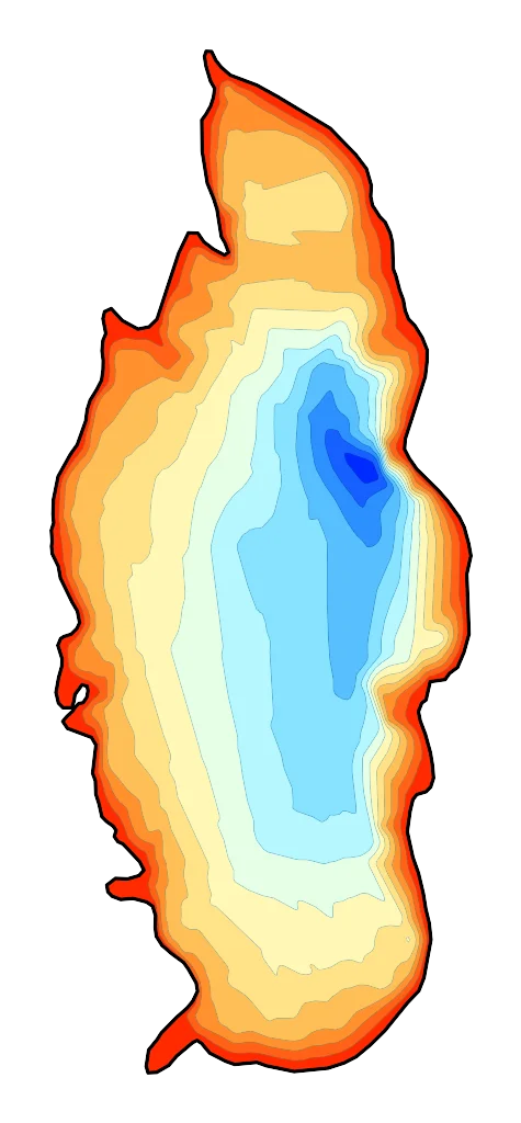 Bystrzyno Wielkie - Mapa batymetryczna