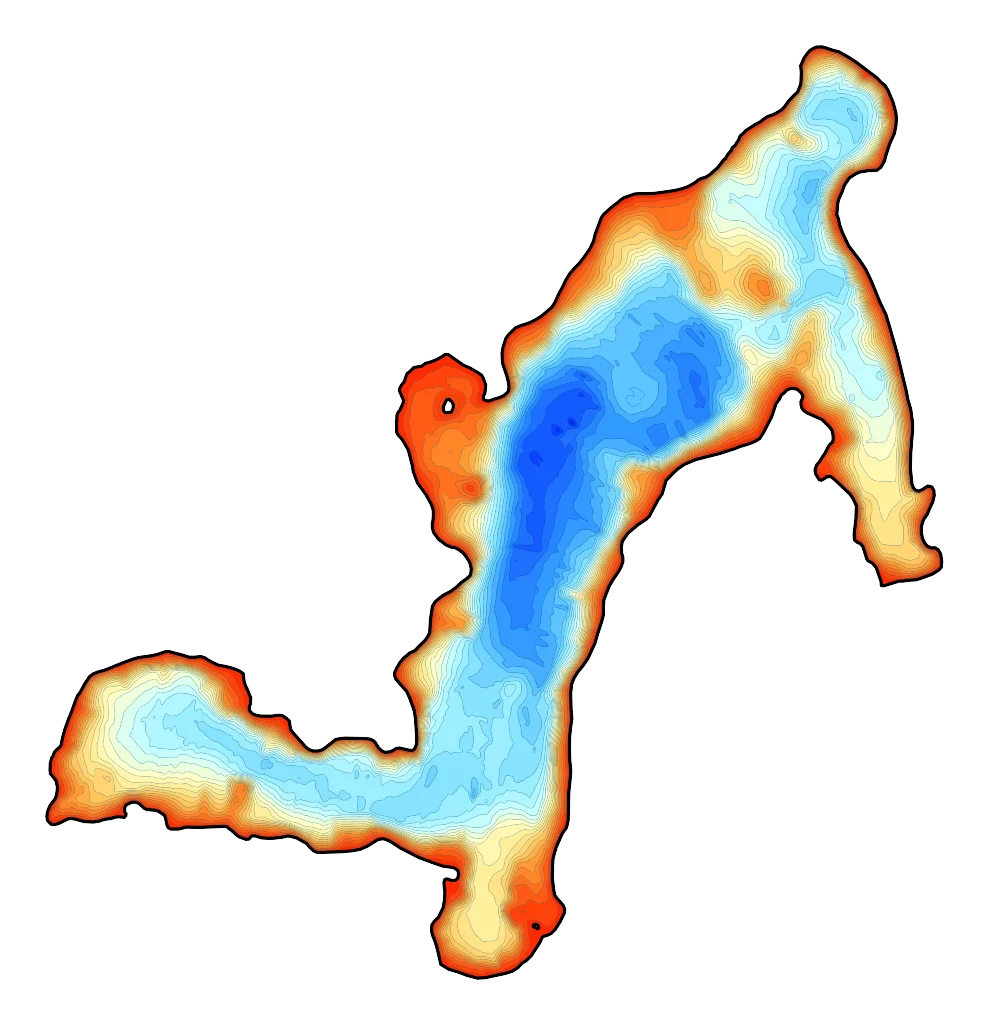 Ciemino - Mapa batymetryczna