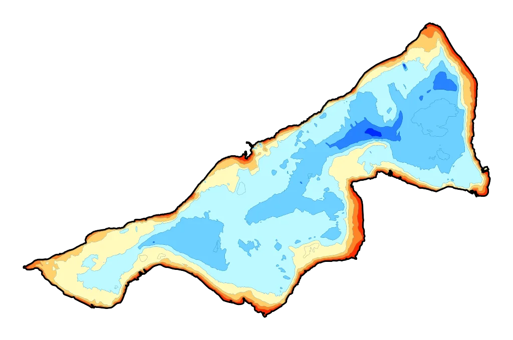 Jamno - Mapa batymetryczna