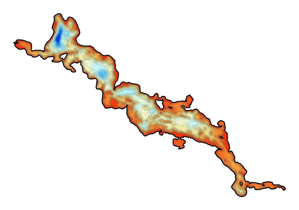 Lubie - Mapa batymetryczna