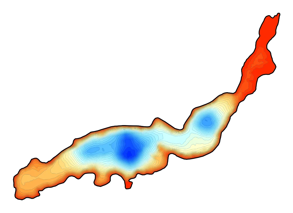 Jezioro Małe Dołgie (Dołgie Małe, Dołgie) - Mapa batymetryczna