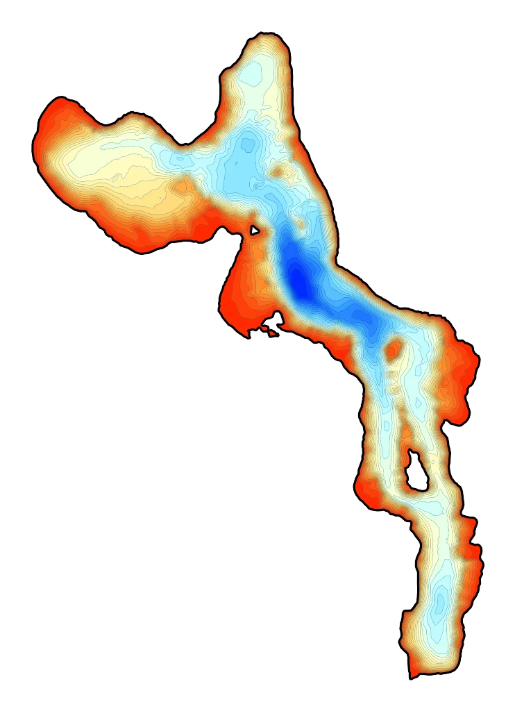 Niewlino (Nobliny) - Mapa batymetryczna