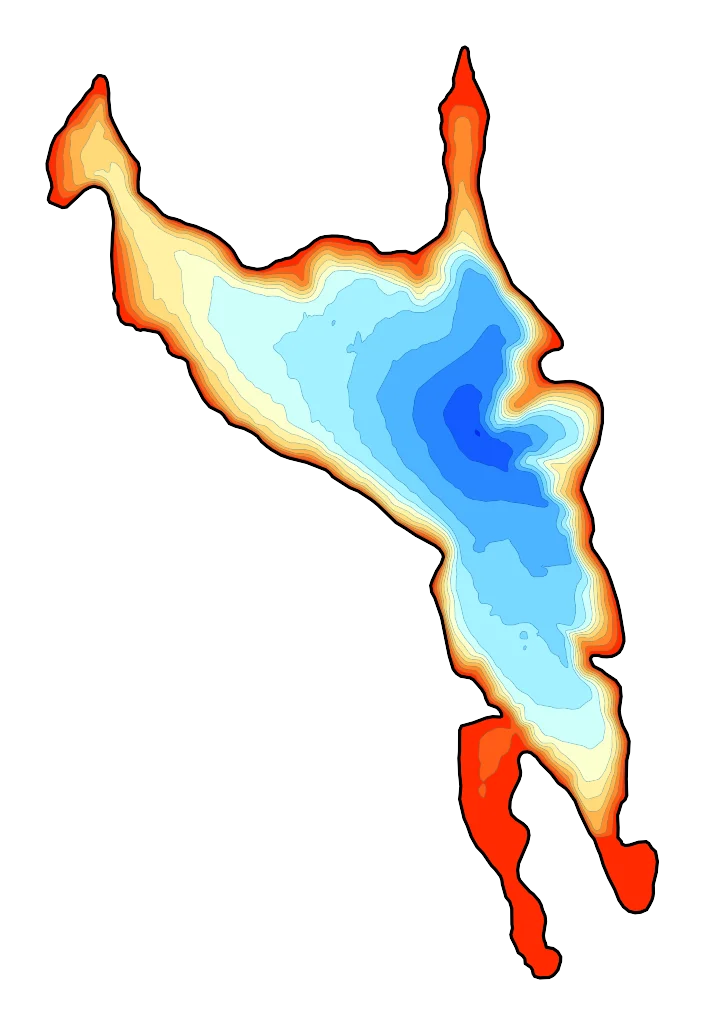 Pławno - Mapa batymetryczna