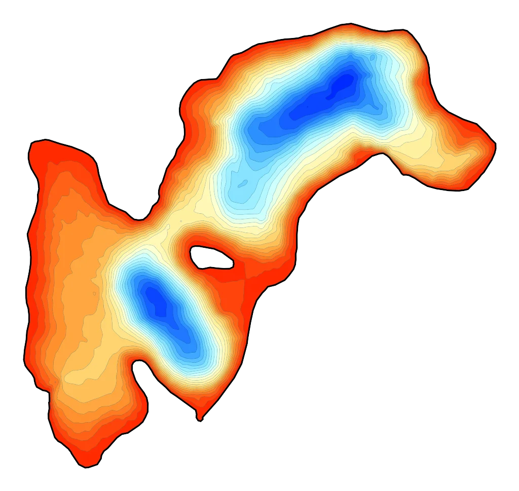 Strzeszyn (Strzeszyno) - Mapa batymetryczna