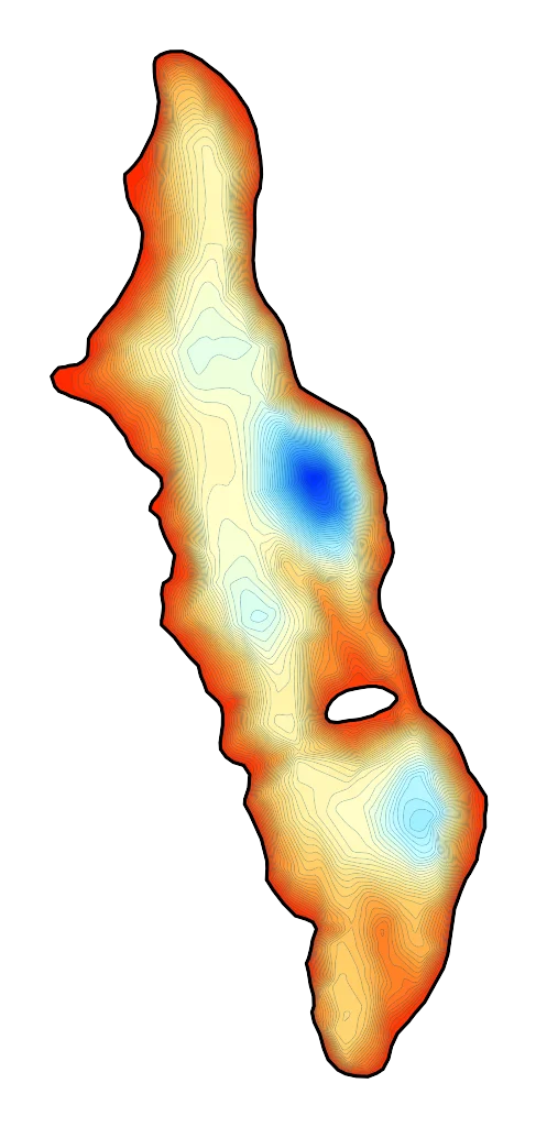 Dąbie Wielkie - Mapa batymetryczna