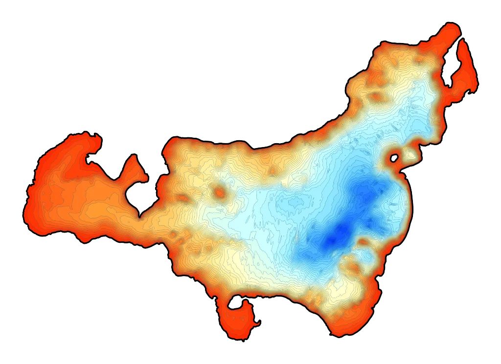 Wierzchowo - Mapa batymetryczna