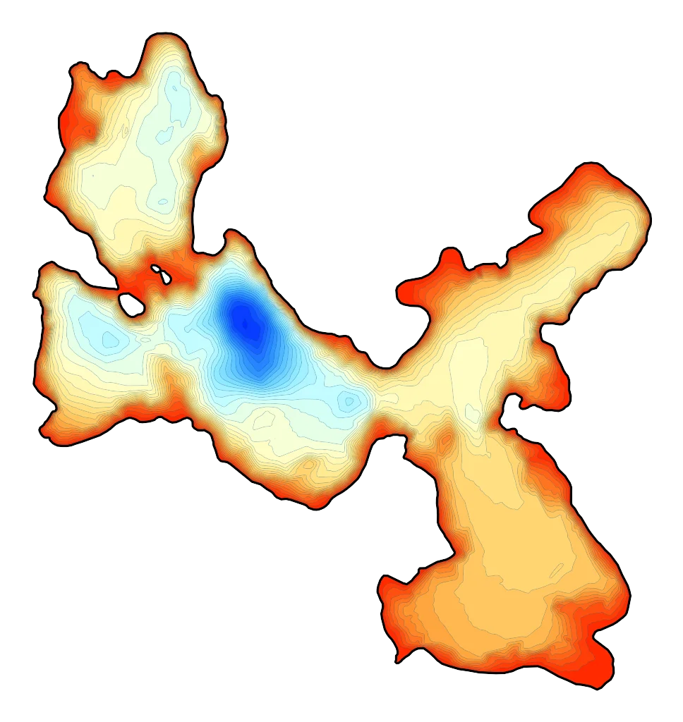 Zarańsko (Jezioro Zarańskie) - Mapa batymetryczna